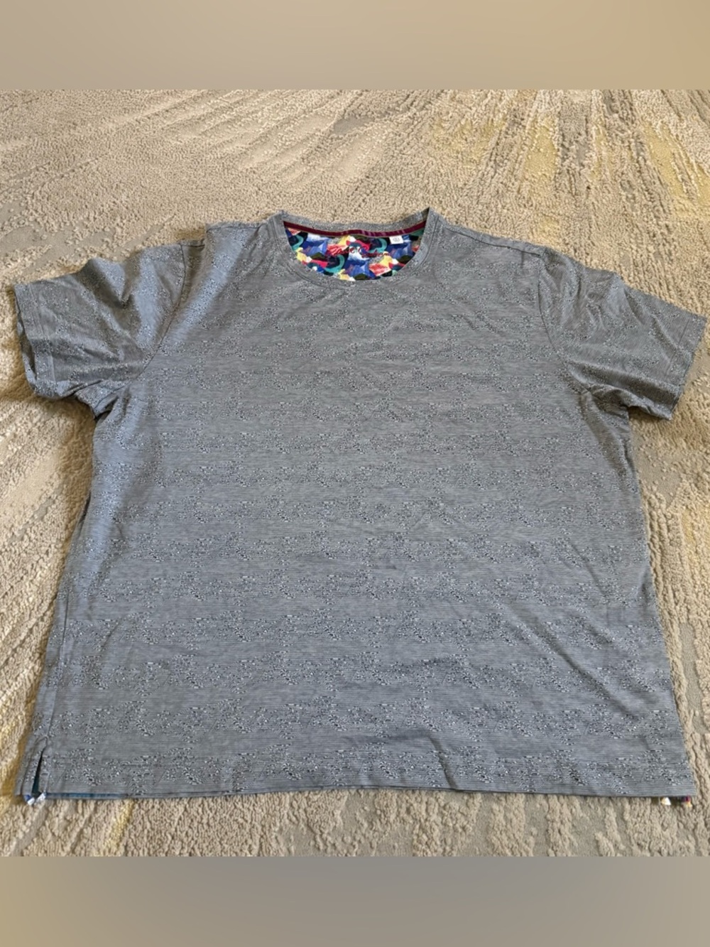 Robert Graham Tee Short Sleeve Black white Shirt cotton Classic Fit large
